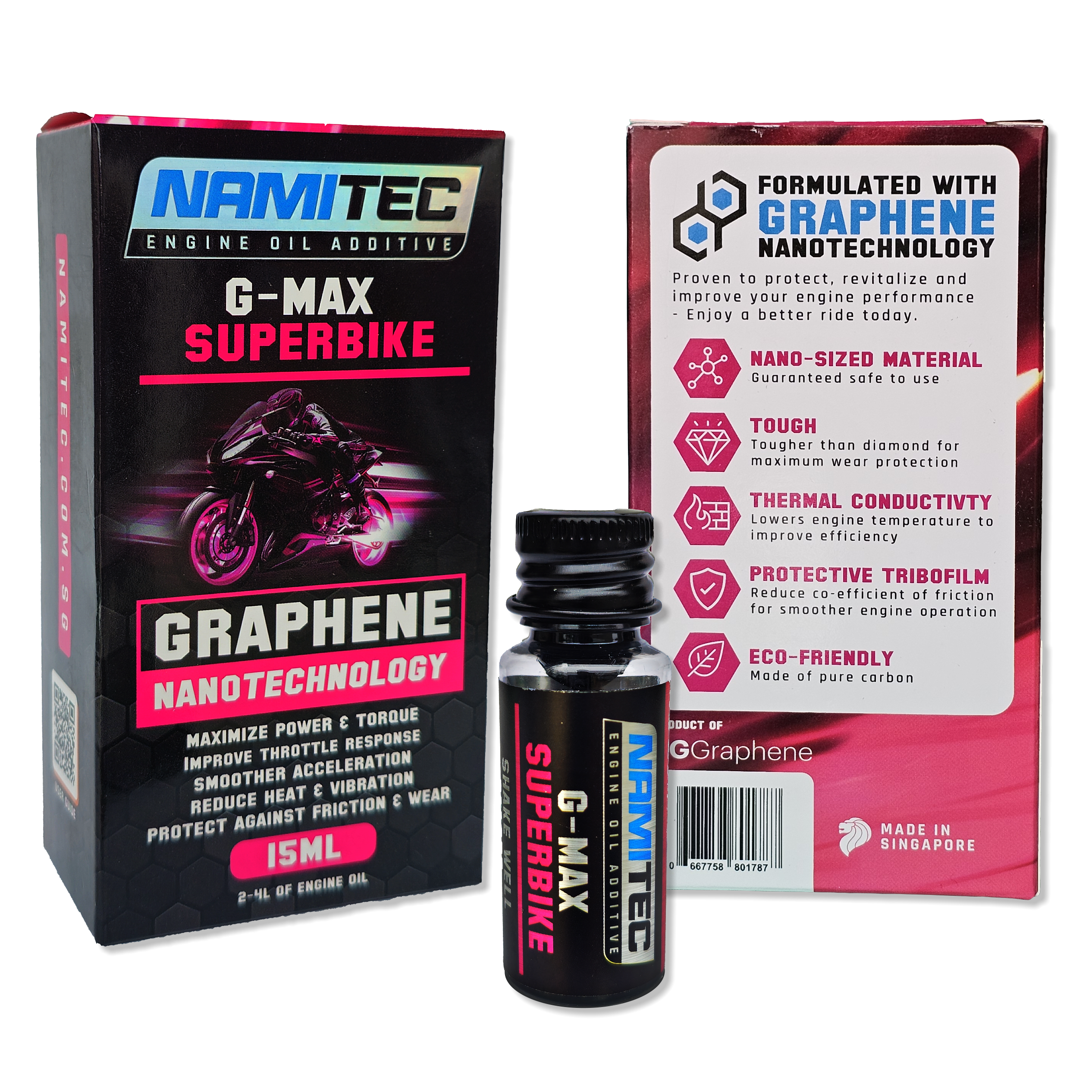 G-MAX SUPERBIKE | High Performance Graphene Nanotechnology Engine Oil Additive 15ml