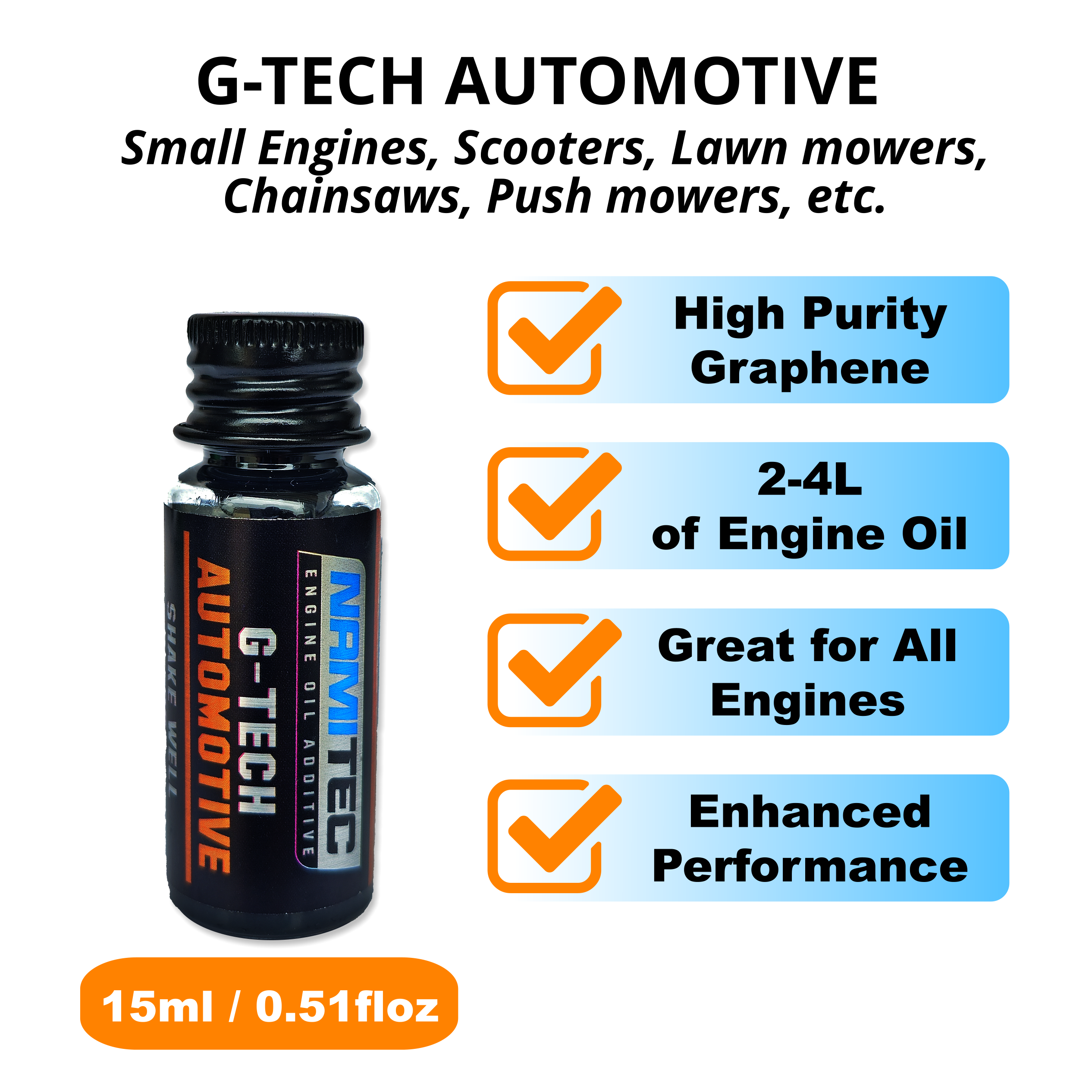 G-TECH AUTOMOTIVE | High Performance Graphene Nanotechnology Engine Oil Additive 15ml