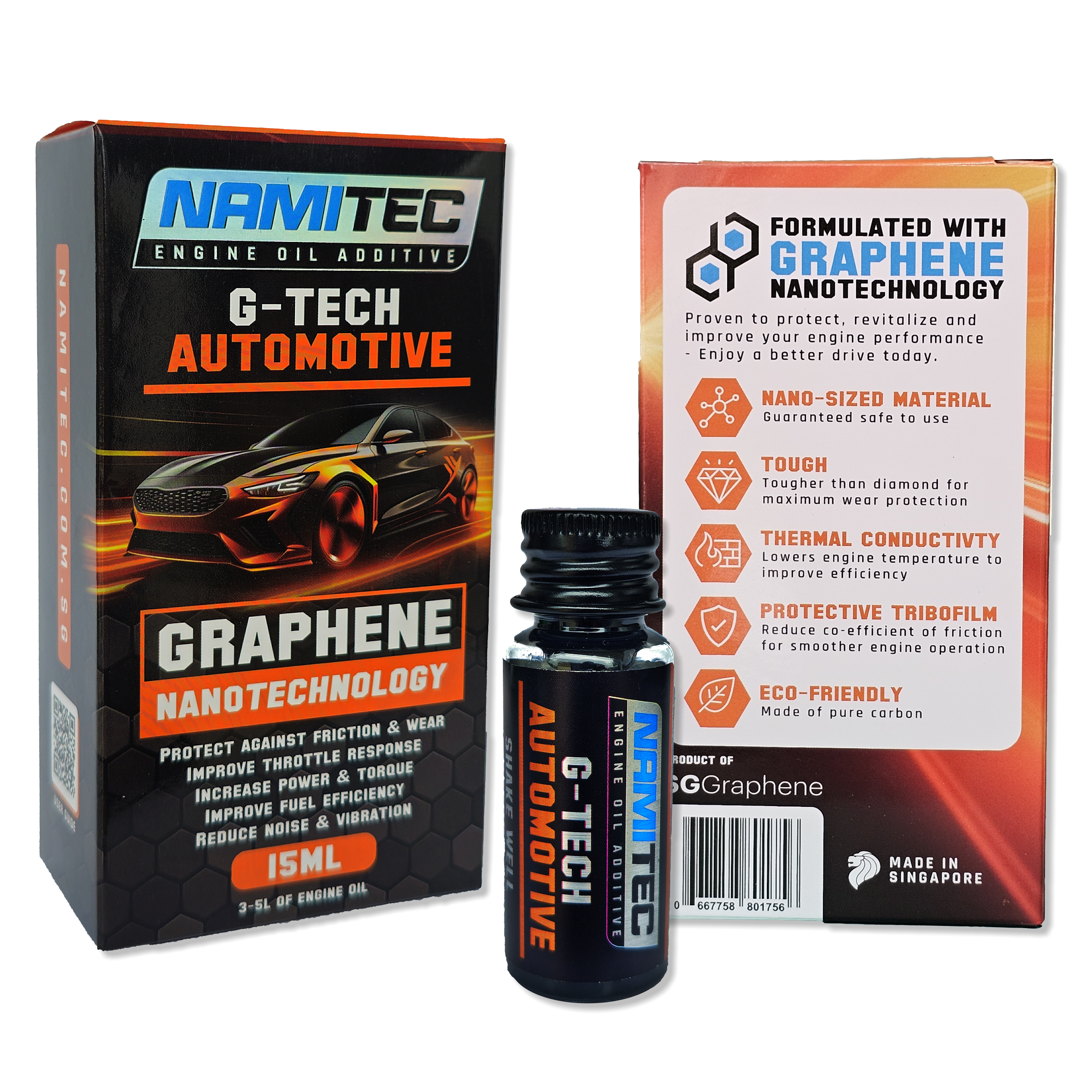G-TECH AUTOMOTIVE | High Performance Graphene Nanotechnology Engine Oil Additive 15ml